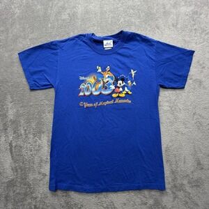 Vintage Disneyland Resort Shirt Mens M Blue 2003 Year Of Magical Memories